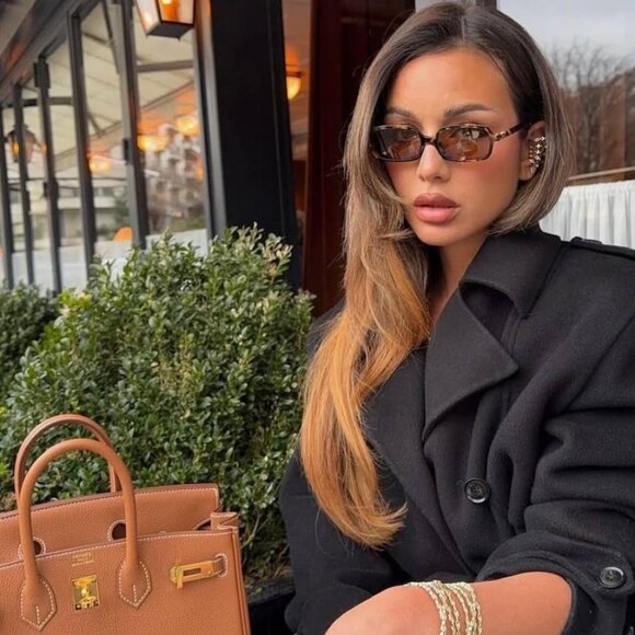 Miu Miu MU11ZSF VAU2Z1 Sunglasses Honey Havana Rectangle Frame - Picture 11 of 13